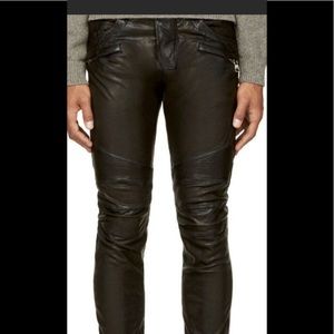 Mens designer like “leather” moto jeans s 30